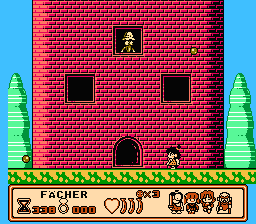 Banana Prince (NES) screenshot: Those pesky soldiers... stop throwing things at me, will you!