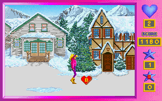 Barbie Super Model (DOS) screenshot: Snow