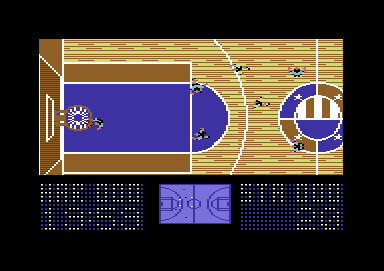 The Basket Manager (Commodore 64) screenshot: Playing our first game.