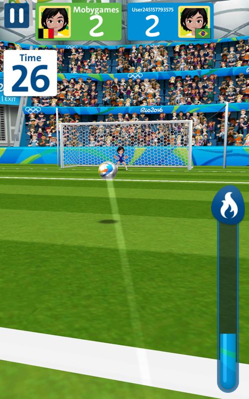 Rio 2016 Olympic Games (Android) screenshot: Here goes the kick, with 26 seconds left.