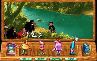 Around the World in 80 Days (DOS) screenshot: In the jungle.