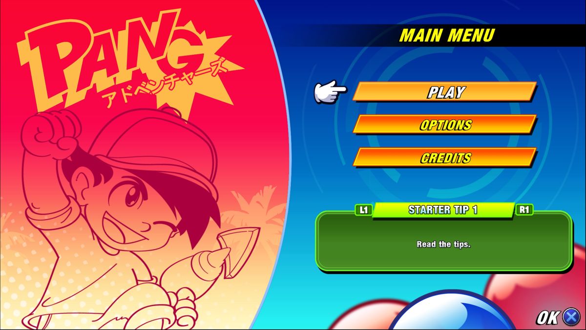 Pang Adventures (PlayStation 4) screenshot: Main menu