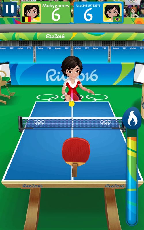 Rio 2016 Olympic Games (Android) screenshot: A game of table tennis