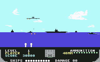 Beach-Head (Commodore 64) screenshot: Dog Fight