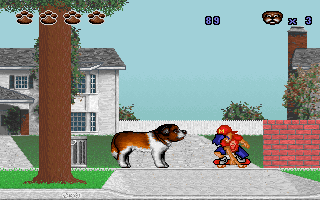 Beethoven's 2nd (DOS) screenshot: Oi! Watch out you careless kid!