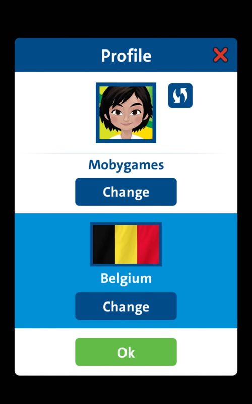 Rio 2016 Olympic Games (Android) screenshot: Setting up a player profile.