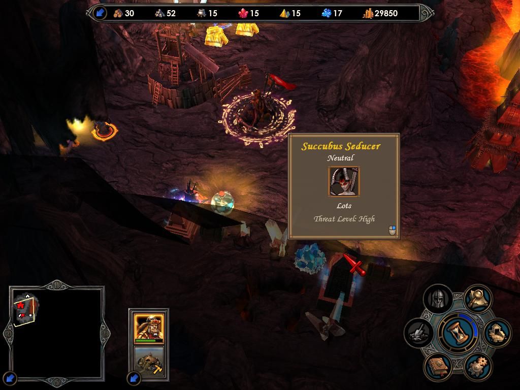 Heroes of Might and Magic V: Tribes of the East (Windows) screenshot: The Succubus seducer is one of the new creatures included by the expansion.