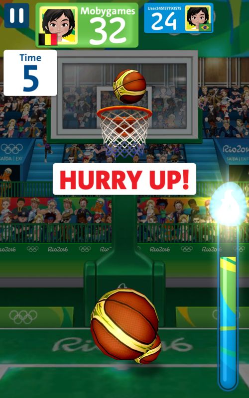 Rio 2016 Olympic Games (Android) screenshot: No waiting time when the special gauge is active.
