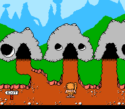Big Nose the Caveman (NES) screenshot: Which way?