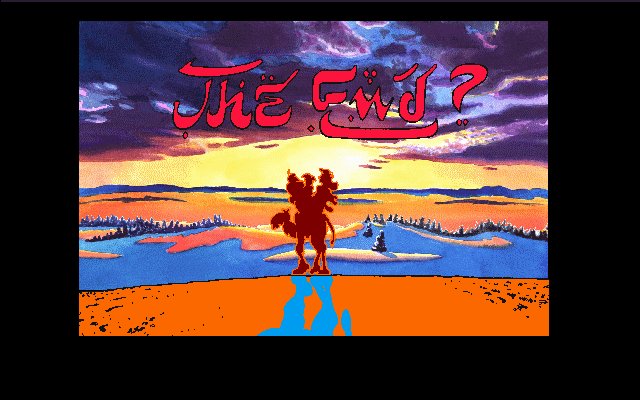 The Big Red Adventure (DOS) screenshot: We can state that yes, it was actually the end for their adventures.