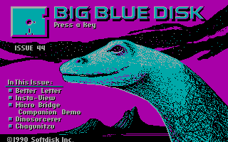 Big Blue Disk #44 (DOS) screenshot: Title screen