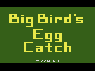 Big Bird's Egg Catch (Atari 2600) screenshot: Title screen