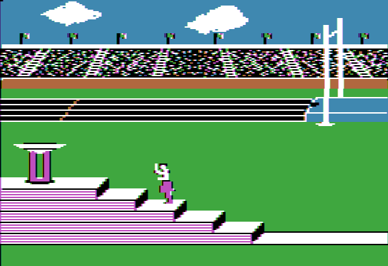 Summer Games (Apple II) screenshot: Opening ceremonies