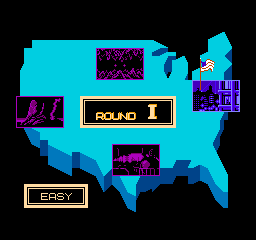 Zombie Nation (NES) screenshot: Level Selection Screen