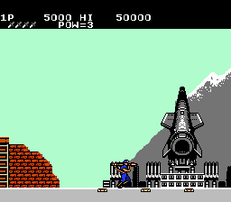 Rush'n Attack (NES) screenshot: Watch out for the bombs