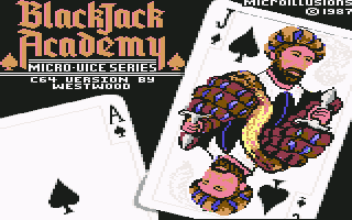 BlackJack Academy (Commodore 64) screenshot: Title