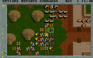 Walls of Rome (DOS) screenshot: The Enemy Has Breached The Walls!