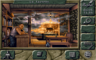 Black Sect (DOS) screenshot: Visiting an inn.