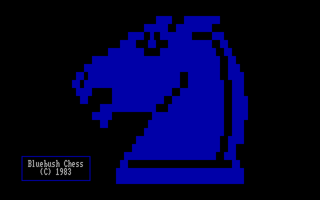 Bluebush Chess (DOS) screenshot: Title screen