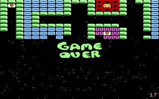 Blockage (DOS) screenshot: Game Over!