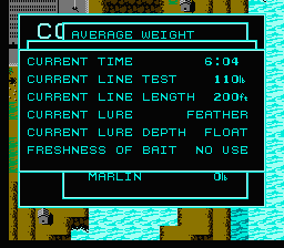 The Blue Marlin (NES) screenshot: General stats