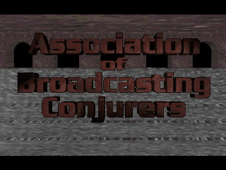 Blood Bowl (DOS) screenshot: The Association of Broadcasting Conjurers are the station which brings you the game.