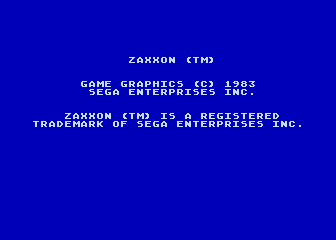 Zaxxon (Atari 5200) screenshot: Title screen 1