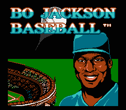 Bo Jackson Baseball (NES) screenshot: Title screen