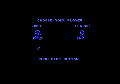 The Blues Brothers (Amstrad CPC) screenshot: Choose your player