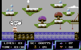Bobix (Commodore 64) screenshot: Bobix is impatient