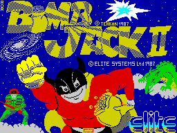 Bomb Jack II (ZX Spectrum) screenshot: Title screen