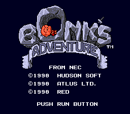 Bonk's Adventure (TurboGrafx-16) screenshot: Title