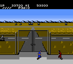 Rush'n Attack (NES) screenshot: Stage 2