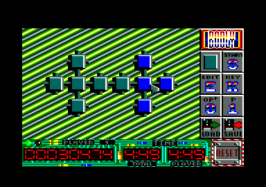 Booly (Amstrad CPC) screenshot: Level 3 - in an awkward position
