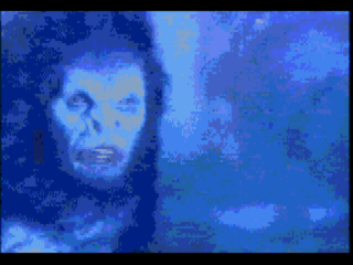 Bram Stoker's Dracula (SEGA CD) screenshot: Confusingly edited clips from the film introduce levels and bosses.