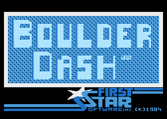 Boulder Dash (Atari 8-bit) screenshot: Title screen