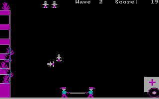 Bouncing Babies (DOS) screenshot: Multiple babies