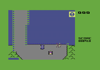 Screenshot of Bumping Buggies (Commodore 64, 1984) - MobyGames