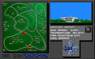 Burning Rubber (Amiga) screenshot: 07. Washington-Map