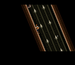 SOS (SNES) screenshot: We don't just stroll the luxury quarters -- your travels take you into the very guts of the ship.