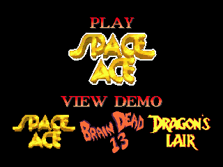 Space Ace (SEGA CD) screenshot: On this screen, you can watch demos of other ReadySoft products, or head straight into the game