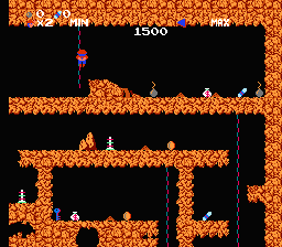 Screenshot of Spelunker (NES, 1983) - MobyGames