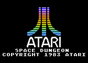 Space Dungeon (Atari 5200) screenshot: Atari logo and game title