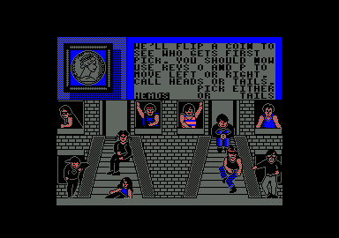 Street Sports Basketball (Amstrad CPC) screenshot: You'll always be tossers to me