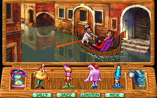 Around the World in 80 Days (DOS) screenshot: Venice canals.