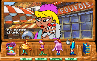 Around the World in 80 Days (DOS) screenshot: Lady and her dog.