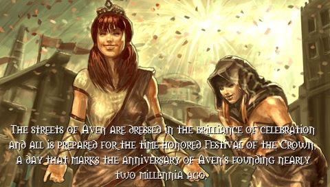 Untold Legends: Brotherhood of the Blade (PSP) screenshot: Story telling intro screen