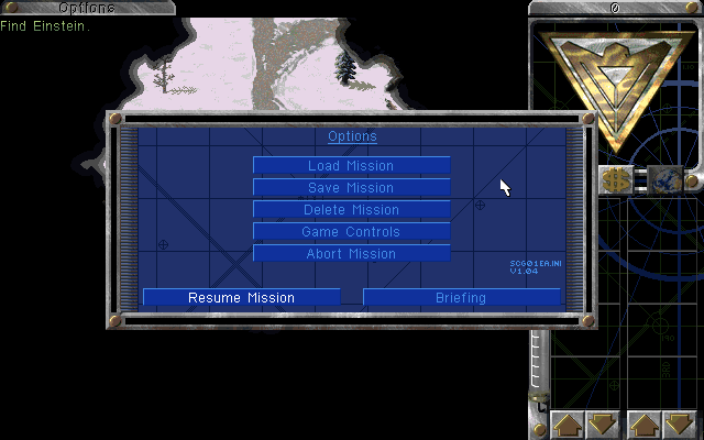 Command & Conquer: Red Alert (Windows) screenshot: In-game options