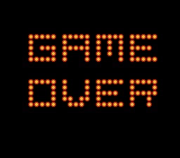 Super Cars (NES) screenshot: Game Over.