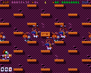 Super Methane Bros (Amiga) screenshot: A more sparse level